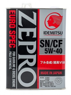 Масло моторное Idemitsu ZEPRO EURO SPEC 5W-40